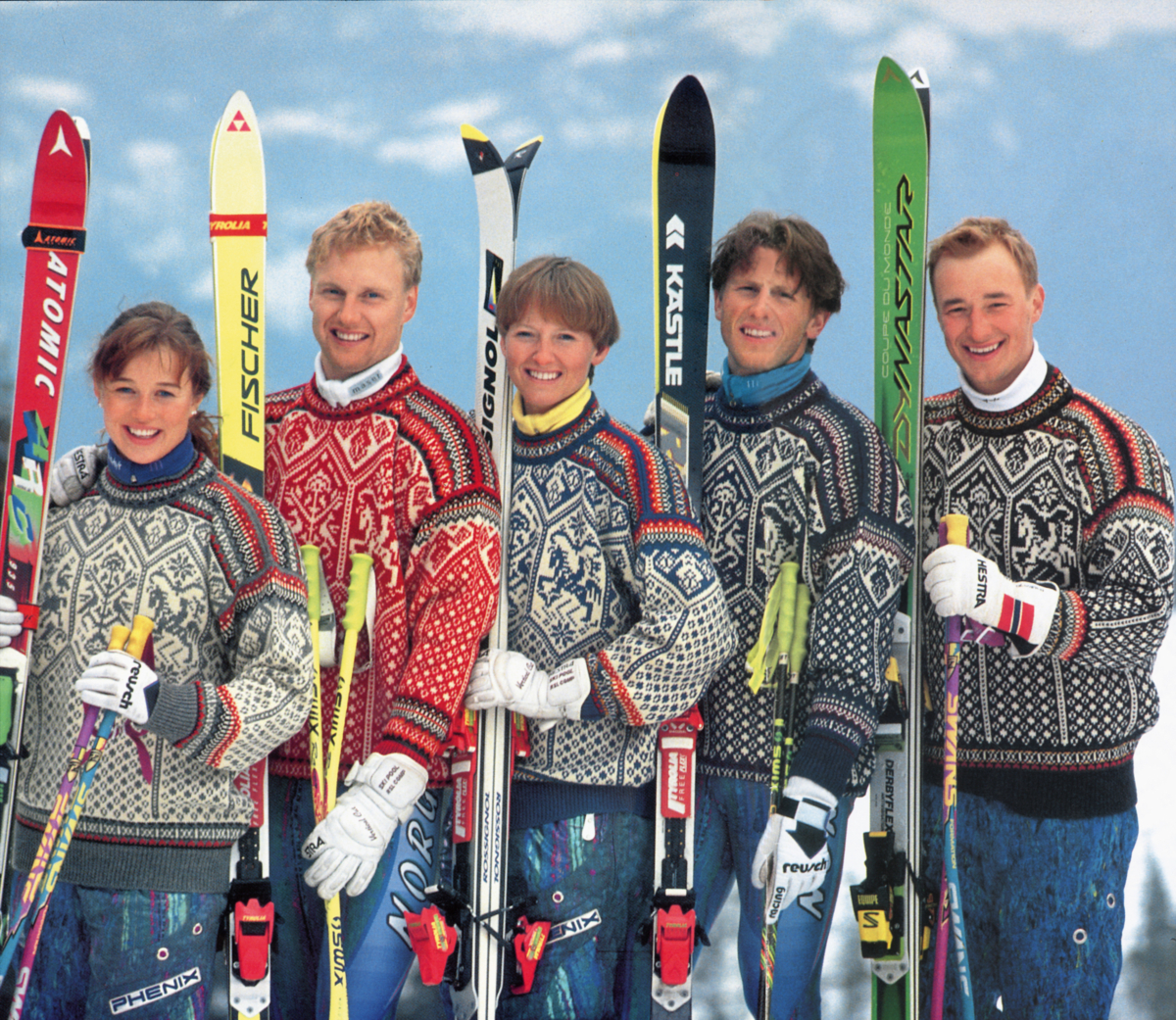 Idrettsutøvere med OL-gensere i 1994.