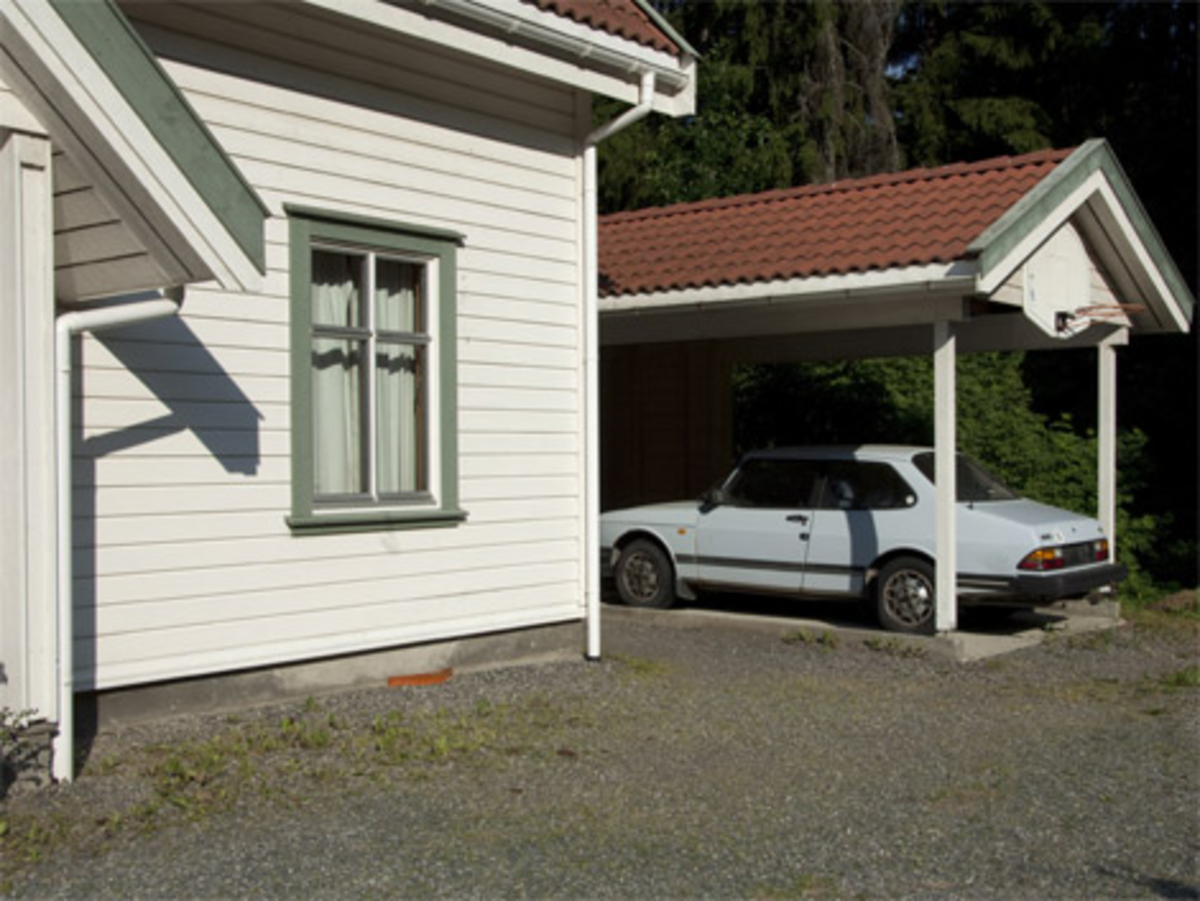 1990-tallshuset p&aring; Maihaugen har ogs&aring; garasje. Foto: Maihaugen. 

