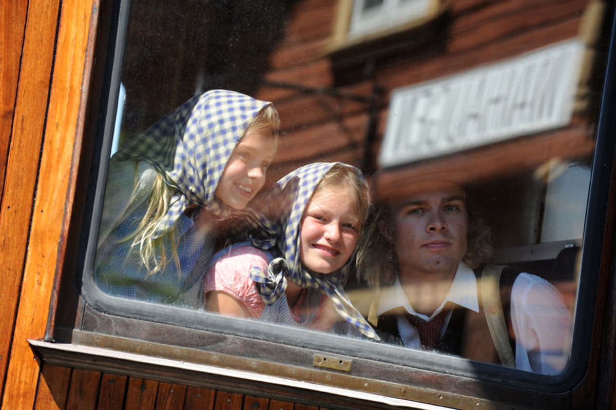 Barn i postvogna. Foto: Esben_Haakenstad.

